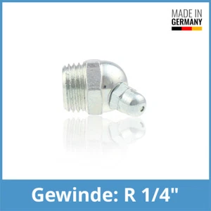 DIN 3402 K2 R 1/4" Stahl verzinkt Kugelschmiernippel Schmiernippel - Picture 1 of 1