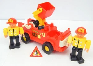 5P Gabriel 1975 Wannabees Firetruck & Fire Chief Fireman Figures Pretend Play - Picture 1 of 7