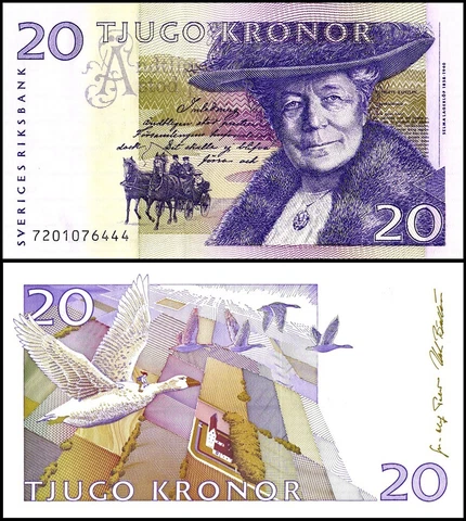 Sweden 20 Kronor, 1997, P-63a.1, UNC Cover