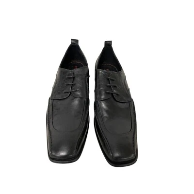 Robert Wayne Fresco Oxford Men 11 Dress Shoes Classic Black Leather Lace Up NEW - Image 1 of 4