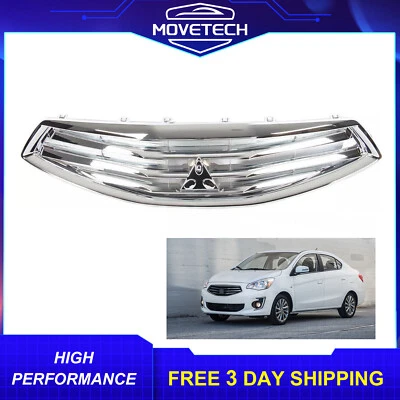 New Front Upper Grille Fits 2017 2018 2019 2020 Mitsubishi Mirage Sedan G4 - Image 1 of 4