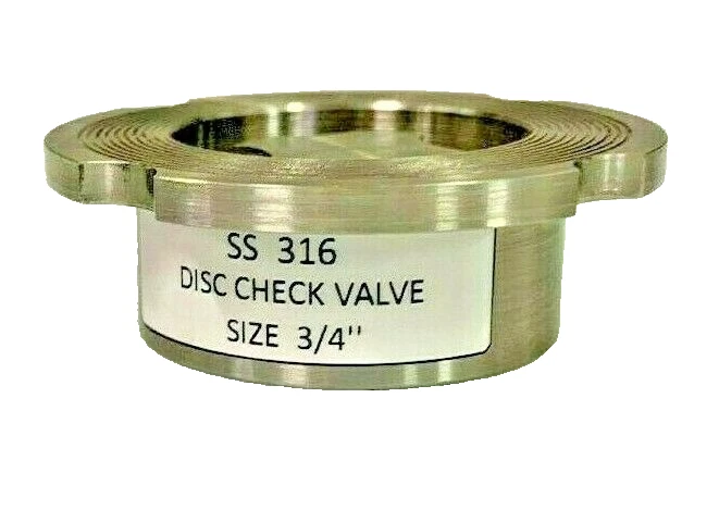 ASIAN DCV-06 316SS Disc Check Valve Stainless Steel 20 mm / 3/4" Flange Mounted - Image 1 of 4