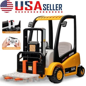 12V Kids Ride on Forklift Car, Electric Construction Vehicle with Liftable Fork - Picture 1 of 16