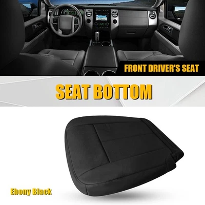 Fits 2015 2016 2017  Ford Expedition Driver Perforated Leather Bottom Seat Cover - Image 1 of 4