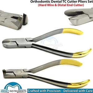 Orthodontic Dental Distal End TC Cutter & Hard Wire TC Cutter Plier Set Tool New - Picture 1 of 5