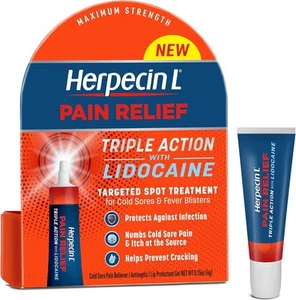 Herpecin-L Pain Relief Treatment for Cold Sores and Fever Blisters, with Lidocai - Picture 1 of 7