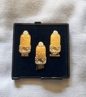 1992 Indy 500 ABC Sports Miller High Life Genuine Beer Collector Pin Set - Image 1 of 4