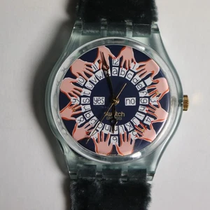 Swatch Gents and Ladies GG136 Samtgeist 1996 Nuovo Svizzera Vintage - Foto 1 di 2
