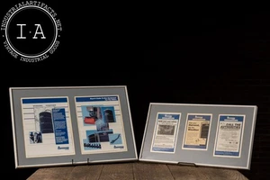 Coppia di pagine di marketing vintage con cornice da vendemmiatore - Foto 1 di 3
