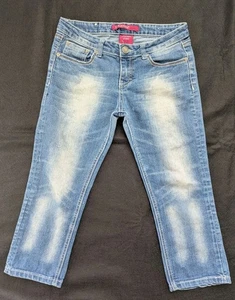 Vigoss Girls Sequin Pocket Capris Denim Sz 14 Y2K - Picture 1 of 7