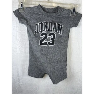 Jordan 23 Baby Boy Romper Heather Grey size 0-6 mo. - Picture 1 of 7