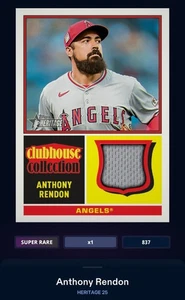 ⏩DIGITAL⏪Topps Bunt: ANTHONY RENDON • Heritage 25-Clubhouse Collection Relic - Picture 1 of 1