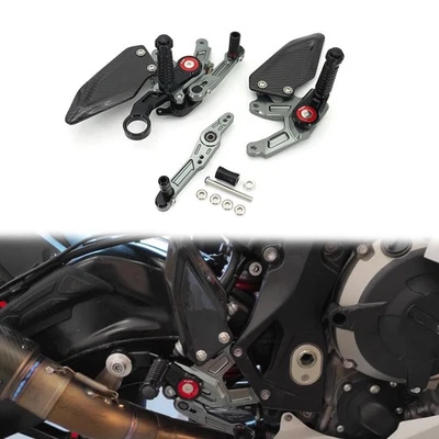 Juego trasero S 1000 RR reposapiés ajustable tacón de carbono para BMW S1000RR 2015-2018 Foto 1 de 4