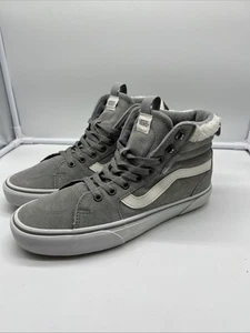 Vans Filmore High Top Women's Size 8.5 Skate Shoes Gray White Vansguard Sherpa - Picture 1 of 5