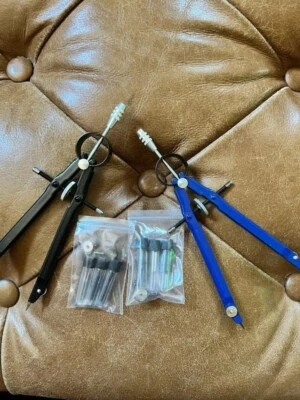 2pcs Compass for Geometry Professional Drawing CompassMetal Compass Circle - Image 1 of 4