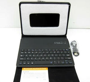NEW BoriYuan Slim Leather Black Wireless Keyboard & Case For iPad Air 9.7 Stand - Picture 1 of 4