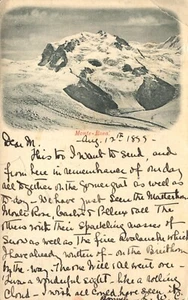 Postal de papelería postal estampada Monte Rosa Alpes Suiza 1899 - Imagen 1 de 2