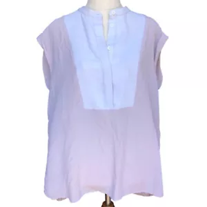 David Lawrence Size 14 Warm Grey Silk Rolled Dolman Sleeve Top Henley Neck - Picture 1 of 17