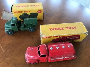 2- Dinky Toys Studebaker Petrol Tanker "ESSO" 1952-58 Damaged Box Plus One Other - Picture 1 of 11