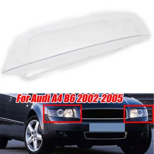 ABS Headlight Headlamp Lens Cover Left Side For Audi A4 B6 2002 2003 2004 2005 - Picture 1 of 8