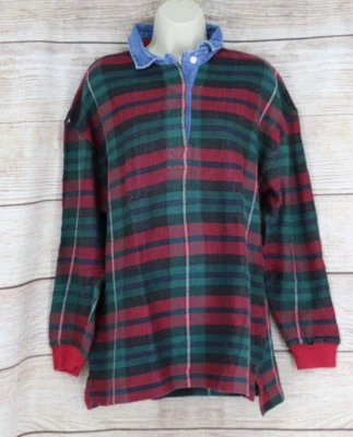 Camisa de franela manga larga a cuadros con botones de cuarto grande de cobre con llave de cobre vintage para mujer Foto 1 de 4