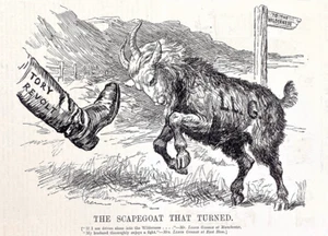 Political cartoon The Scape Goat the Turned - Punch or the London Charvari 1922 - Picture 1 of 2