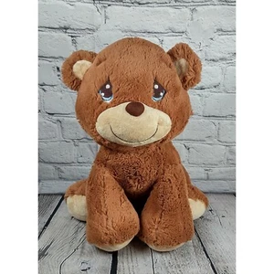 Precious Moments Brown Teddy Bear Plush Embroidered Eyes Stuffed Animal Toy - Picture 1 of 9