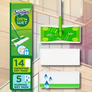 Swiffer Sweeper 2-in-1, Dry and Wet, Floor Cleaner Includes 1 Mop + 10 Refills - Picture 1 of 10