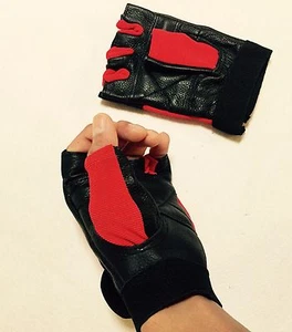Gym Gloves Weight Lifting Bodybuilding Fitness Wrist Support Slim Unisex Leather - Imagen 1 de 5