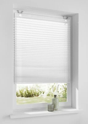 Kutti Raffrollo Plissee ohne Bohren Ösenrollo Olbia weiss grau grün Küche Bad - Bild 1 von 4