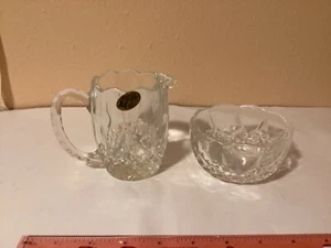 Sugar & Creamer Blarney Genuine 24% Lead Crystal, Yugoslavia Vintage 1987 - Picture 1 of 5