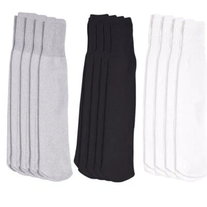 6 Pairs of Kids Solid Tube Socks Knee High Tube Sports Socks Size 4-6 6-8 - Picture 1 of 3