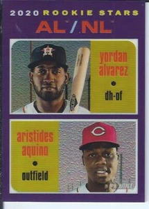 Alvarez / Aquino 2020 Topps Heritage Rookie Stars Purple Chrome Refractor - Picture 1 of 1