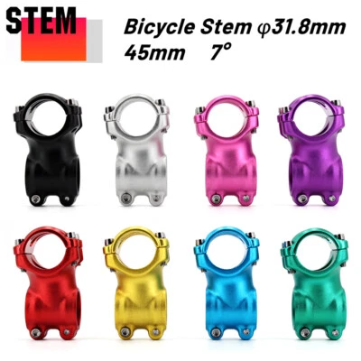 Colorful Bike Handlebar Stem MTB Stem 31.8*45mm 7degree Ultralight Stem BMX  - Image 1 of 4