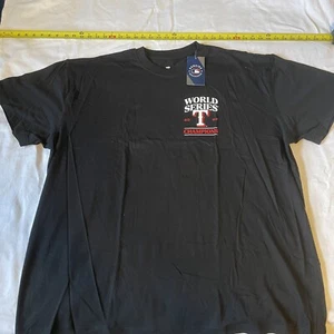 Texas Rangers 2023 World Series Champions Shirt Size XXXL 3XL Black Fanatics MLB - Picture 1 of 7