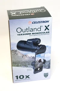 Celestron 10x 50mm OUTLAND X ZOOM MONOCULAR + smartphone adapter & CASE - Picture 1 of 1