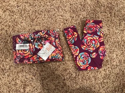 Leggings LuLaRoe Mommy and Me Disney Roses TC & Niños S/M Primavera 2017 - Difíciles de encontrar Foto 1 de 2