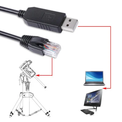 Cable de control de montaje para Skywatcher HEQ5 Pro EQ6R AZ-EQ6 GT a PC EQMOD EQDir Foto 1 de 4