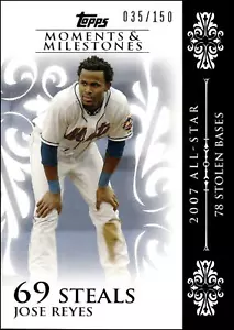 2008 Topps Moments & Milestones #96-2 Jose Reyes /150 Chicago Cubs - Picture 1 of 2