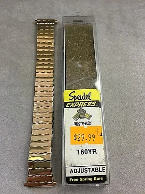 18 19 20 21 22mm SPEIDEL OURO PULSEIRA DE RELÓGIO VINTAGE Expansão Elástica Flexível Estado Perfeito - Imagem 1 de 4