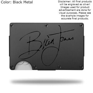 Custom BRIAN JONES Laser Engraved Wallet - Pick A Wallet Color