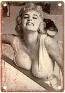 Vintage Girly rivista pinup copertina look retrò insegna in metallo GM455 - Foto 1 di 2