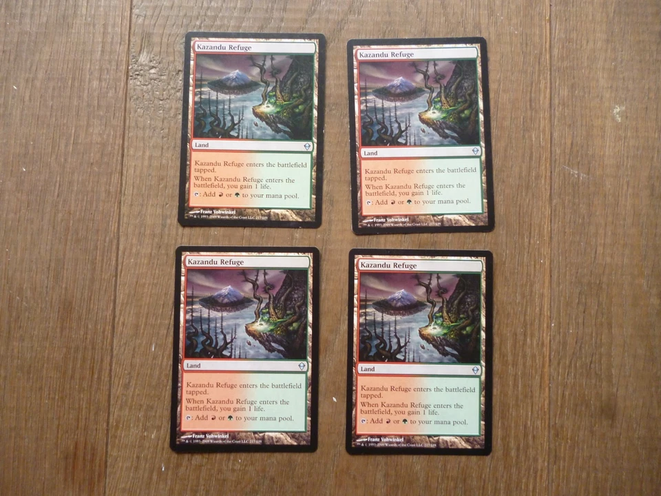 MTG 4 x Kazandu Refuge uncommon card Zendikar Magic The Gathering - Image 1 of 1