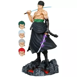 Anime One Piece Roronoa Zoro Haki Yamato 5 cabezas reemplazar 50 cm estatua figura juguete - Imagen 1 de 24