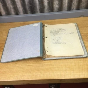 Vtg Handwritten Recipe Collection in 3 Ring Binder Entrees Desserts Sides MCM - Picture 1 of 6