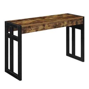 Monterey 49.5 IN Faux Birch and Black 30 IN Rectangle Wood Console Table - Picture 1 of 5