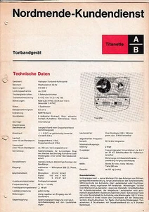 Manual De Servicio Para Nordmende Titanette A,B - Picture 1 of 1