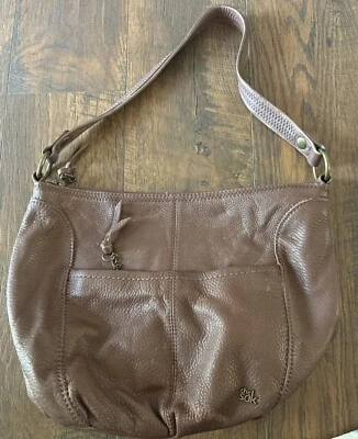 The Sak Iris Brown Pebbled Leather Hobo Slouchy Shoulder Bag Purse - Image 1 of 4