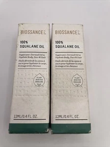 2 x olio di squalano Biossance 100% 0,40 once / 12 ml taglia da viaggio - Foto 1 di 8
