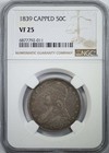 1839 Capped Bust Half Dollar 50C NGC VF25